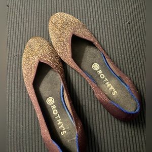 Rothy's Metallic Eggplant flats